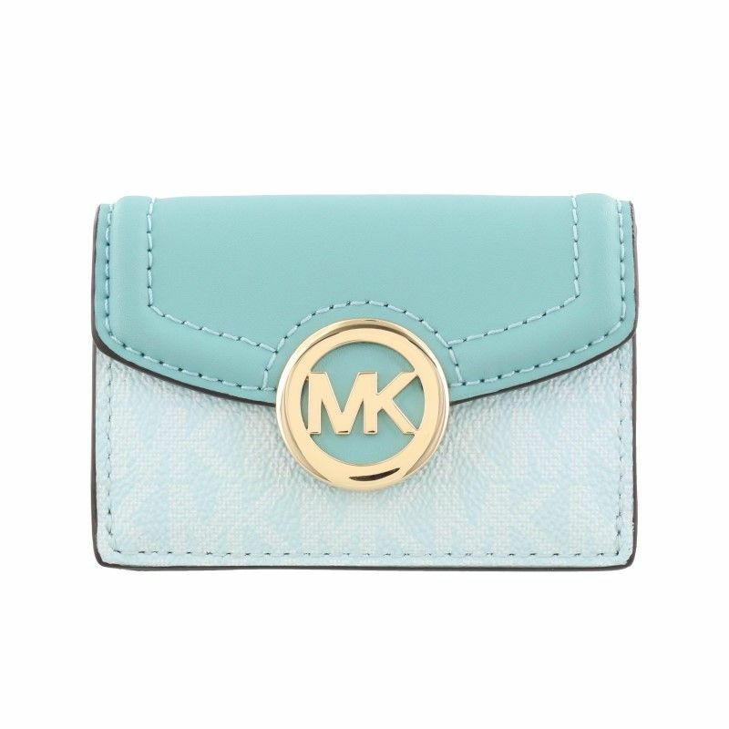 マイケルコース MICHAEL KORS 三つ折り財布 レディース FULTON ブルー 35T0GFTP0B FR AQUA MLT