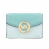 マイケルコース MICHAEL KORS 三つ折り財布 レディース FULTON ブルー 35T0GFTP0B FR AQUA MLT