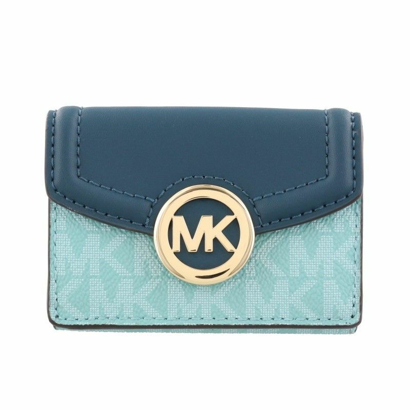 マイケルコース MICHAEL KORS 三つ折り財布 レディース FULTON ブルー 35T0GFTP0B SEA FOAM MLT |  GINZA LoveLove（ラブラブ）