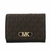 マイケルコース MICHAEL KORS 三つ折り財布 レディース PARKER ブラウン 34F2G7PD8B 292 BROWN BLK 【newit0】