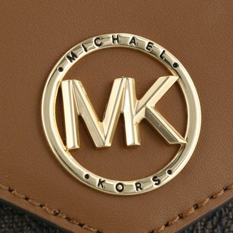 マイケルコース MICHAEL KORS 三つ折り財布 レディース ブラウン 34S1GNME6B 252 BROWN/ACORN