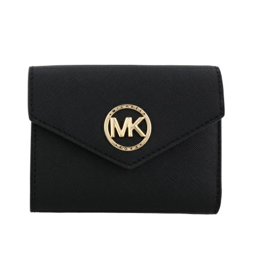 マイケルコース MICHAEL KORS 三つ折り財布 レディース ブラック 34S1GNME6L 001 BLACK