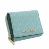 マイケルコース MICHAEL KORS 三つ折り財布 レディース ブルー 35H9GTVZ5B SEA FOAM MLT