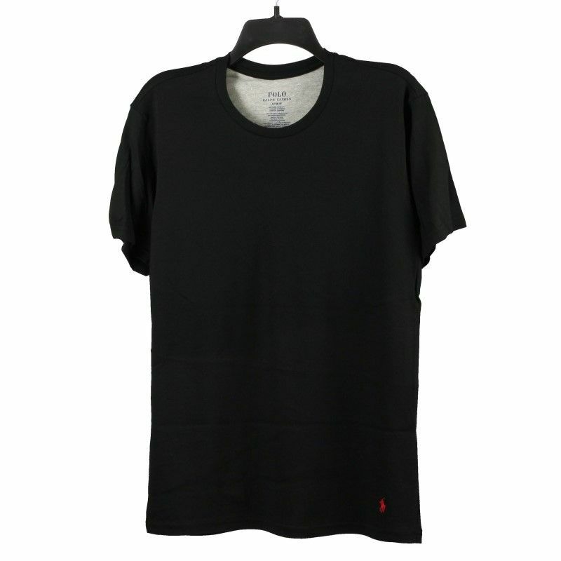 POLO RALPH LAUREN ポロ ラルフローレン クルーネック Tシャツ メンズ Lサイズ ブラック P051RL BK HANES