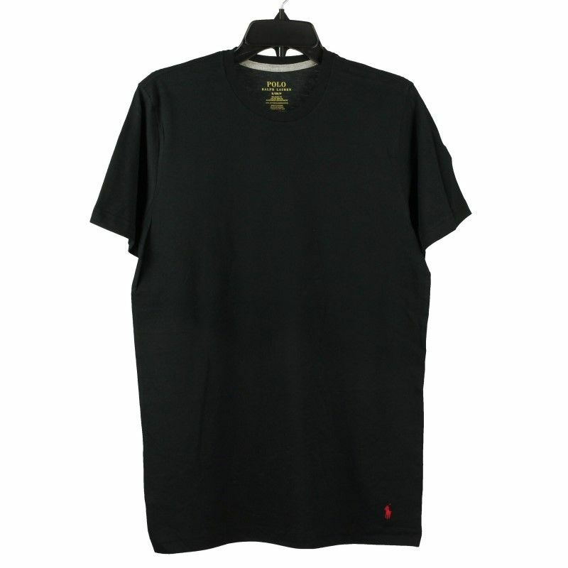 POLO RALPH LAUREN ポロ ラルフローレン クルーネック Tシャツ メンズ Lサイズ ブラック P351RL BK HANES