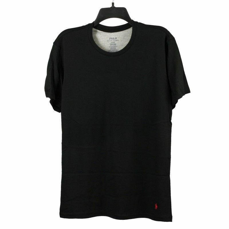 POLO RALPH LAUREN ポロ ラルフローレン クルーネック Tシャツ メンズ Sサイズ ブラック P051RL BK HANES