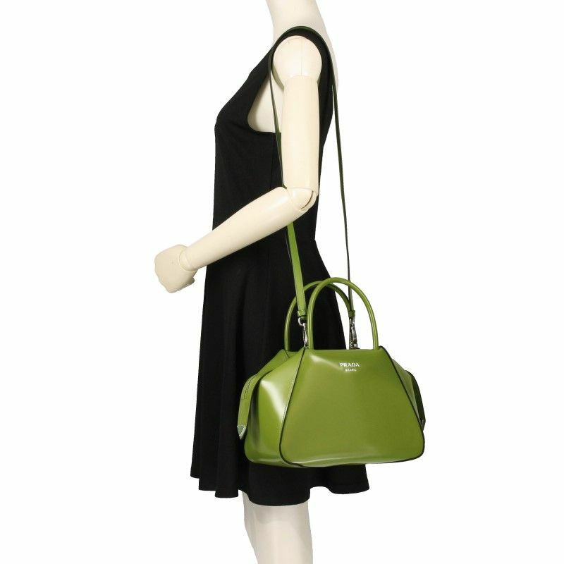プラダ PRADA ハンドバッグ レディース SPAZZOLATO グリーン 1BA366 