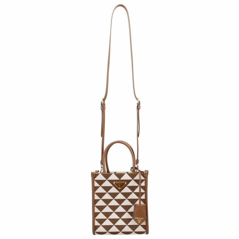 プラダ ロゴ VPR05W ブラウン ベージュ プラスチック レディース PRADA  