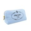 プラダ PRADA ポーチ レディース CANAPA LOGO ブルー 1NA693 20L F0D4O CELESTE+NERO