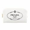 プラダ PRADA ポーチ レディース CANAPA LOGO ホワイト 1NA693 20L F0964 BIANCO+NERO