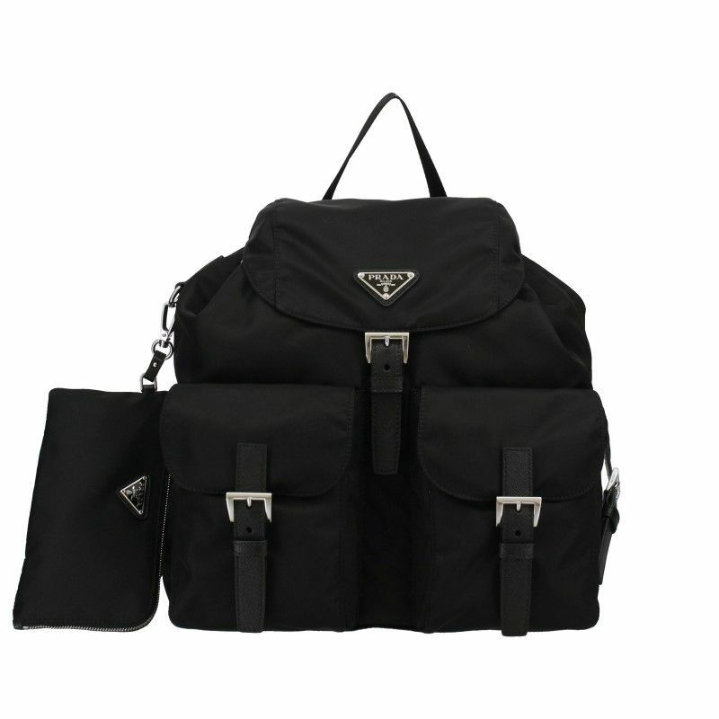 プラダ PRADA リュックサック レディース ブラック 1BZ811 V OTO RV44  