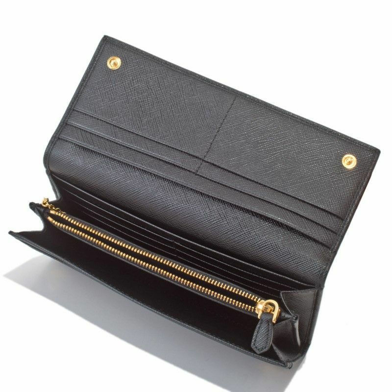 PRADA 長財布 ブラック ユニセックス 1MH132 F0002 QHH PRADA プラダ 長財布 レディース ブラック 1MH132 QHH F0002