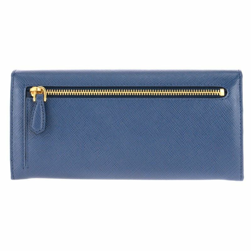 PRADA プラダ 長財布 レディース ブルー 1MH132 QWA F0016 BLUETTE  