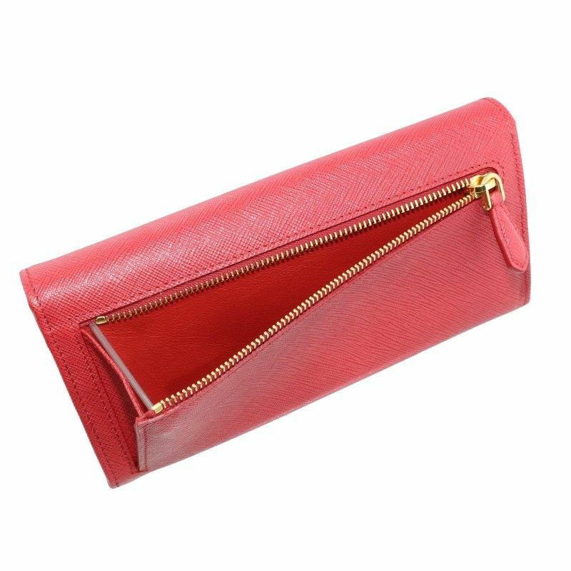 プラダ PRADA 長財布 レディース レッド 1MH132 QWA F068Z FUOCO