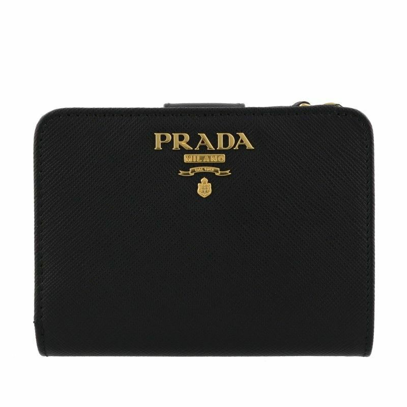 プラダ PRADA 二つ折り財布 レディース ブラック 1ML018 QWA F0002 NERO