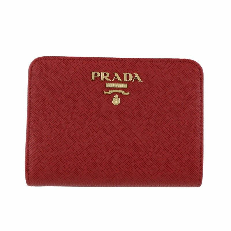 プラダ PRADA 二つ折り財布 レディース レッド 1ML018 QWA F068Z FUOCO