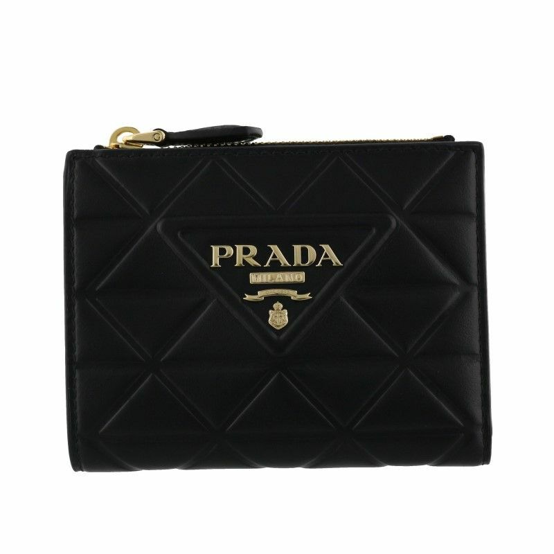 PRADA プラダ 二つ折り財布 レディース ブラック 1ML050 2CLU F0002 NERO