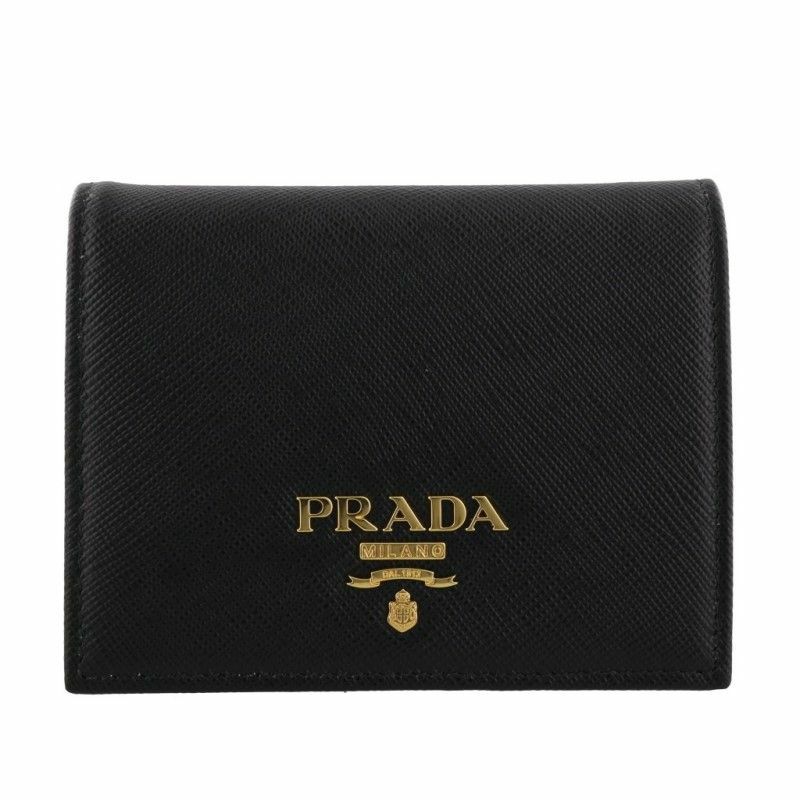 PRADA プラダ 二つ折り財布 レディース ブラック 1MV204 QWA F0002 NERO