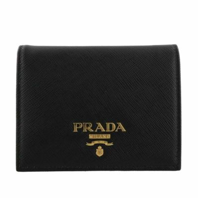 PRADA プラダ 二つ折り財布 レディース ブラック 1MV204 QWA F0002 NERO