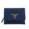 プラダ PRADA 三つ折り財布 レディース SAFFIANO METAL ORO 1MH044 QWA F0016 BLUETTE