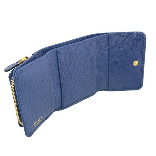 プラダ PRADA 三つ折り財布 レディース SAFFIANO METAL ORO