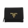 プラダ PRADA 三つ折り財布 レディース SAFFIANO METAL ORO ブラック 1MH044 QWA F0002 NERO