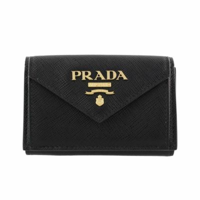 PRADA プラダ 1MH021 三つ折り財布 NERO ブラック レディース