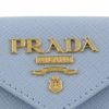 プラダ PRADA 三つ折り財布 レディース ブルー 1MH021 QWA F0076 CELESTE