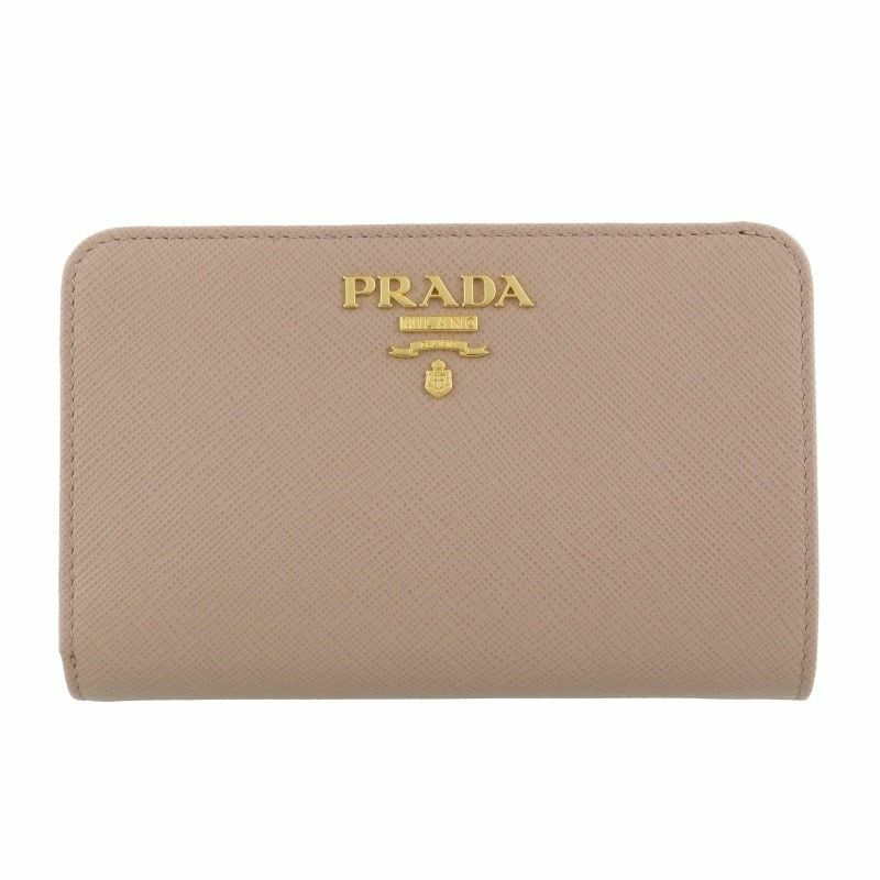 プラダ PRADA 二つ折り財布 レディース ピンクベージュ 1ML225 QWA 