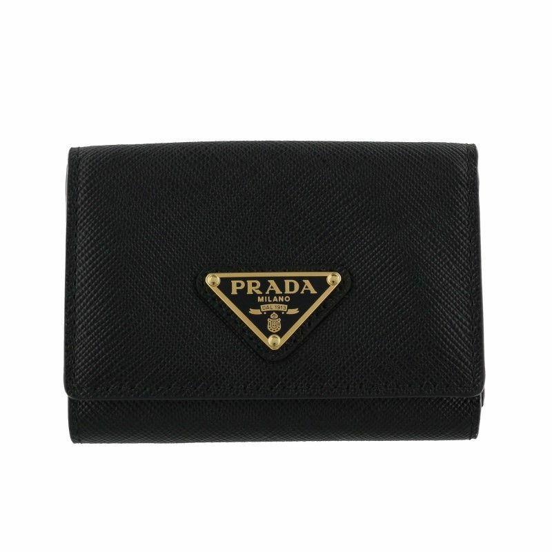 プラダ 二つ折り財布 財布 サフィアーノ トライアングルロゴ 
