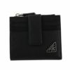 PRADA プラダ 二つ折り財布 メンズ SAFFIANO TRIANGOLO ブラック