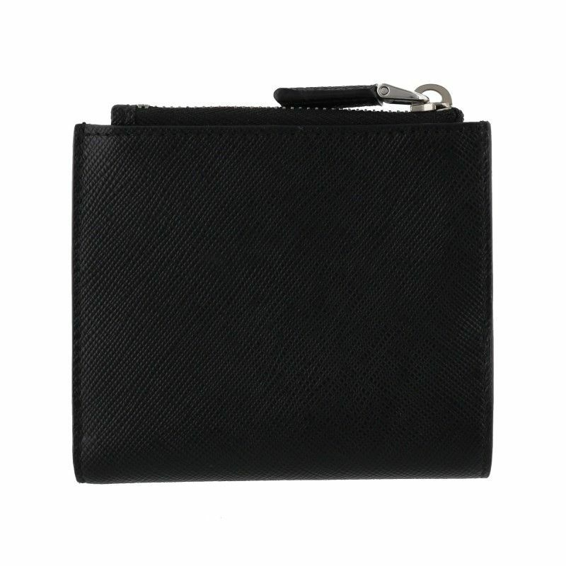 PRADA プラダ 二つ折り財布 メンズ SAFFIANO TRIANGOLO ブラック 2MC066 QHH F0002 NERO