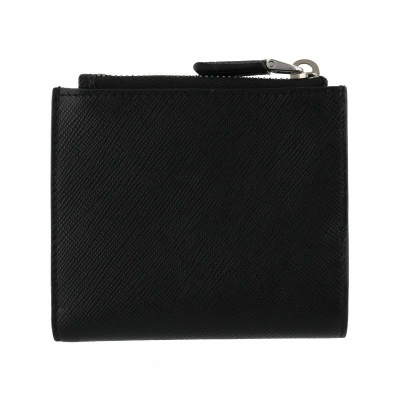 PRADA プラダ 二つ折り財布 メンズ SAFFIANO TRIANGOLO ブラック 