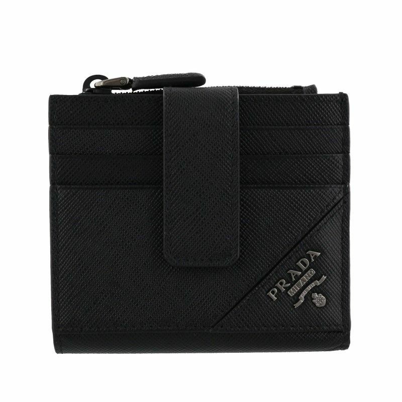 プラダ PRADA 二つ折り財布 メンズ SAFFIANO METAL ブラック 2MC066 QME F0002 NERO