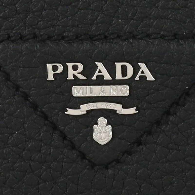 プラダ PRADA 二つ折り財布 メンズ VIT.DAINO ブラック 2MO738 2BBE