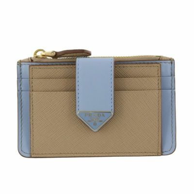 プラダ PRADA カードケース レディース ブルー 1MC038 2DYG F0TYG SABBIA CELESTE | GINZA  LoveLove（ラブラブ）