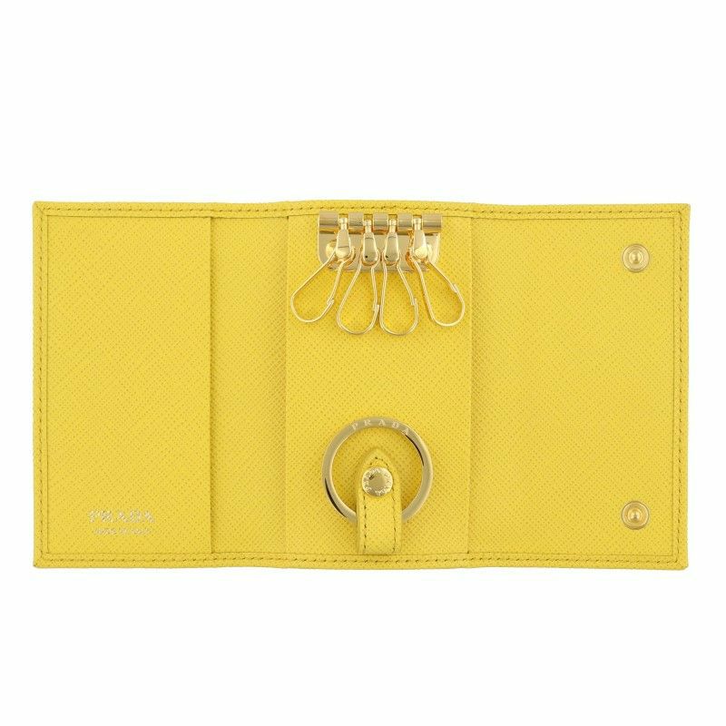 PRADA プラダ キーケース レディース サフィアーノ イエロー 1PG004 QHH F0377 SOLE