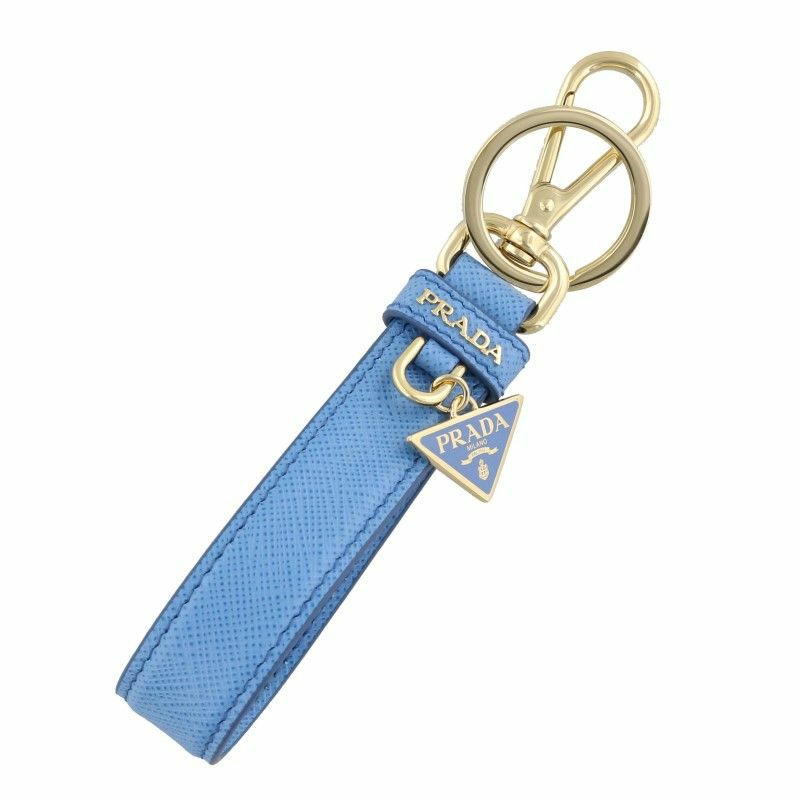 プラダ PRADA キーリング レディース SAFFIANO ブルー 1PP142 053