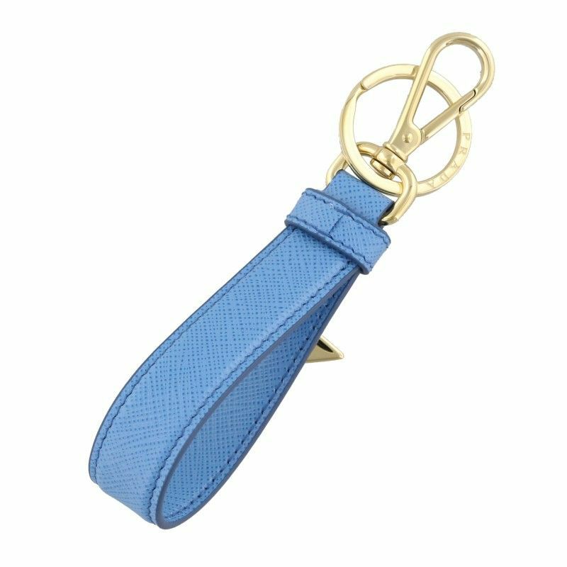 プラダ PRADA キーリング レディース SAFFIANO ブルー 1PP142 053