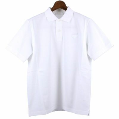 PRADA プラダ ポロシャツ メンズ Mサイズ ホワイト UJN444 XGS S 181