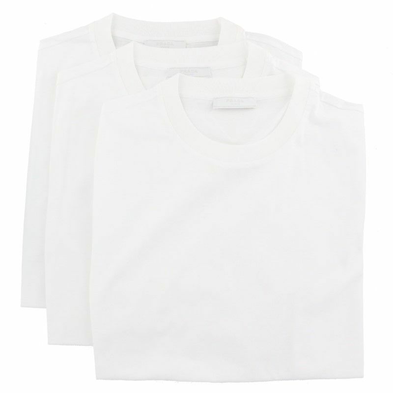 プラダ PRADA Tシャツ メンズ JERSEY ホワイト Mサイズ UJM492 S 221  