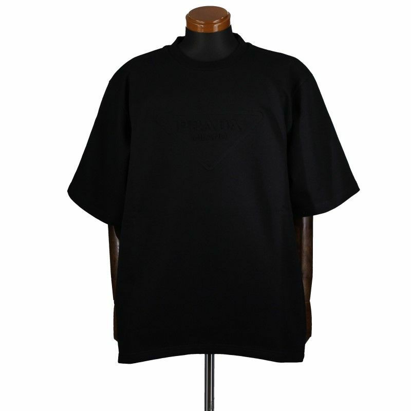 プラダ PRADA Tシャツ メンズ Lサイズ ブラック UJN773 S 212 1ZX4 F0002 NERO | GINZA  LoveLove（ラブラブ）