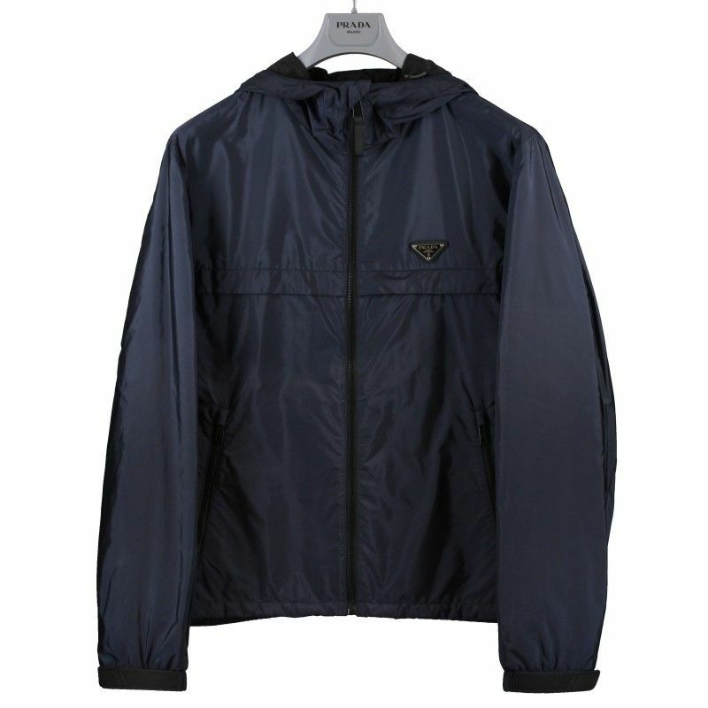 PRADA プラダ ジャケット メンズ 48サイズ ネイビー SGB460 S 202 1WQ9 F0C6D NAVY NERO