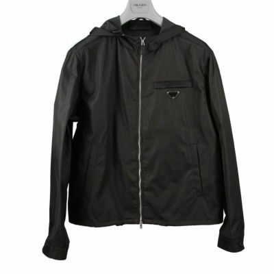 プラダ PRADA ナイロンジャケット メンズ RE-NYLON ブラック SGB685 S