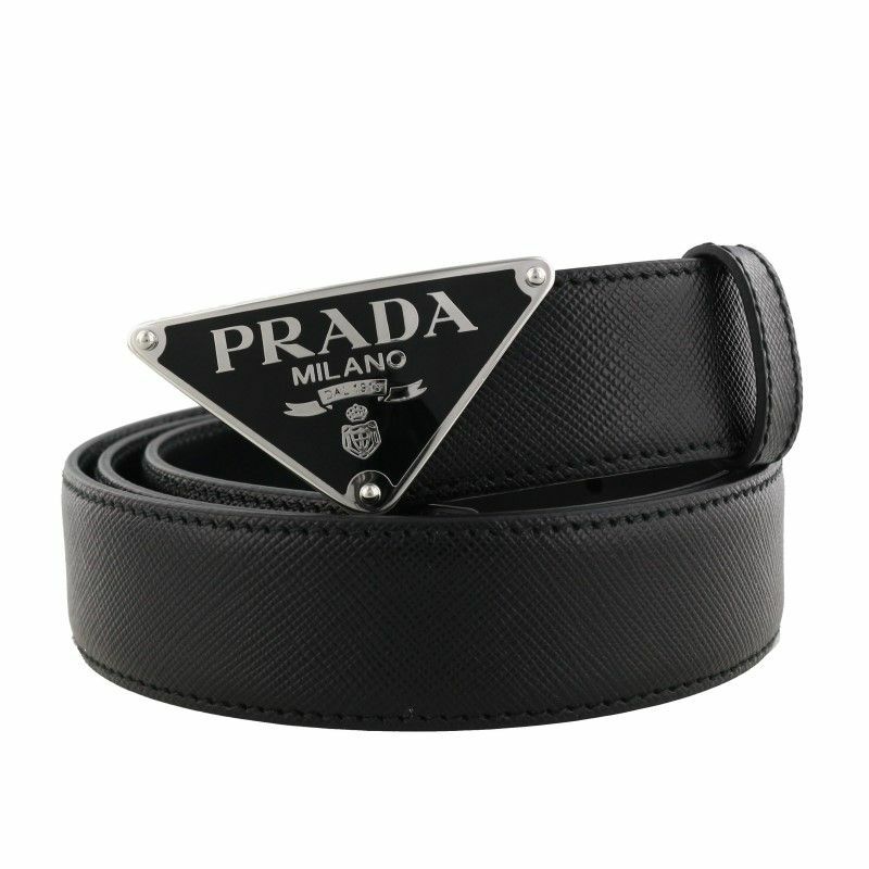 PRADA プラダ ベルト メンズ 90cm SAFFIANO ブラック 2CM217 F0002 