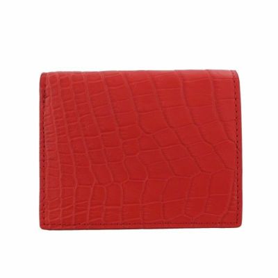 ロダニア RODANIA 二つ折り財布 レディース クロコダイル レッド RDOC9902RDTP RED/TAUPE