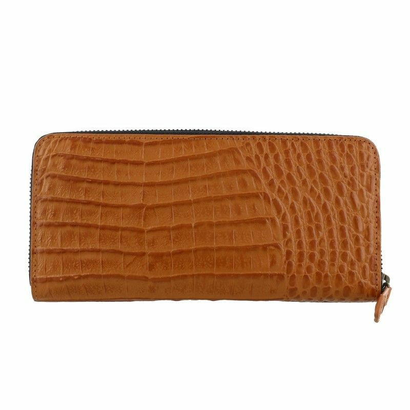 ロダニア RODANIA 長財布 メンズ カイマンワニ キャメル CJN0927PT