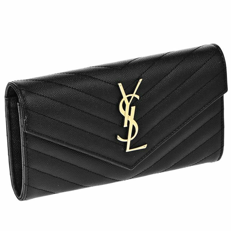 SAINT LAURENT PARIS サンローラン パリ 長財布 レディース ブラック 
