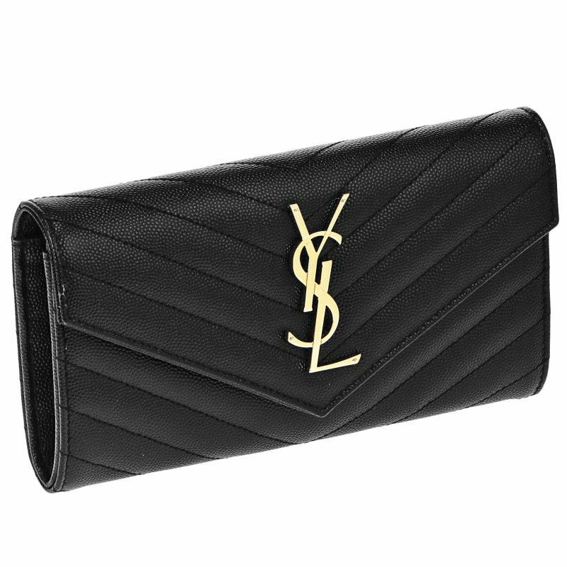 SAINT LAURENT PARIS サンローラン パリ 長財布 レディース ブラック 372264 BOW01 1000 BLACK