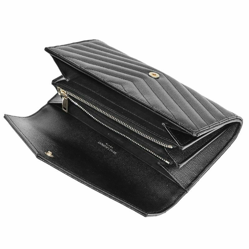 SAINT LAURENT PARIS サンローラン パリ 長財布 レディース ブラック 372264 BOW01 1000 BLACK